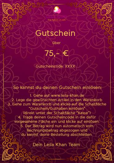 Gutschein über 75 €